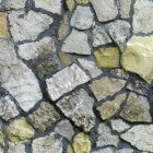 Bestrating; terras of pad van natuursteen of travertin