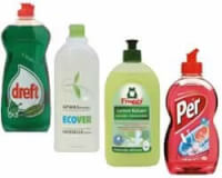 Behalve Dreft bestaan er nog talloze andere merken van afwasproducten.